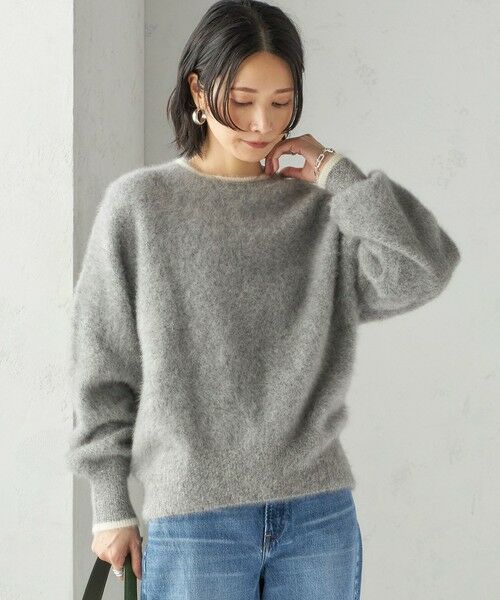 SHIPS / シップス ニット・セーター | 杢 フォックス カシミヤ クルーネック ニット プルオーバー | 詳細12