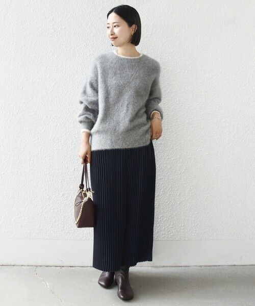 SHIPS / シップス ニット・セーター | 杢 フォックス カシミヤ クルーネック ニット プルオーバー | 詳細14