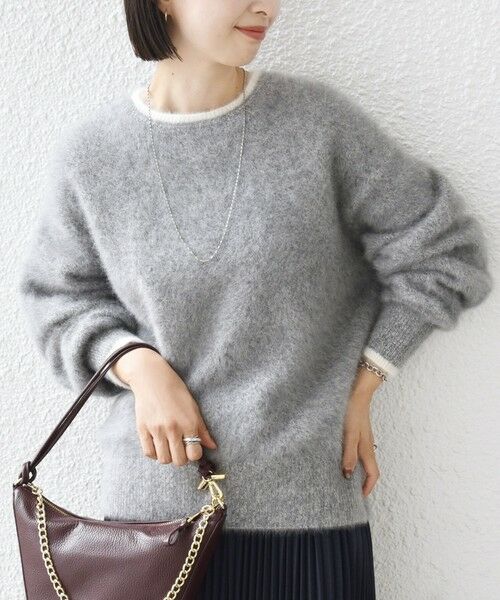 SHIPS / シップス ニット・セーター | 杢 フォックス カシミヤ クルーネック ニット プルオーバー | 詳細15