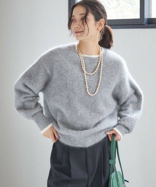 SHIPS / シップス ニット・セーター | 杢 フォックス カシミヤ クルーネック ニット プルオーバー | 詳細4