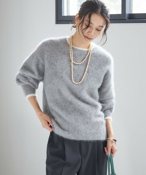 SHIPS / シップス ニット・セーター | 杢 フォックス カシミヤ クルーネック ニット プルオーバー | 詳細7