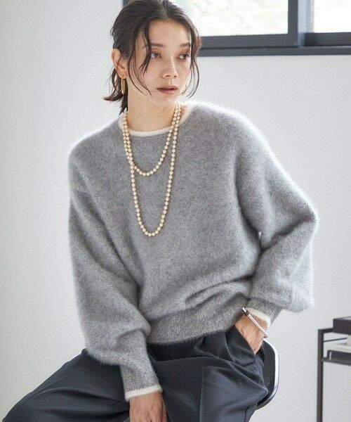 SHIPS / シップス ニット・セーター | 杢 フォックス カシミヤ クルーネック ニット プルオーバー | 詳細8