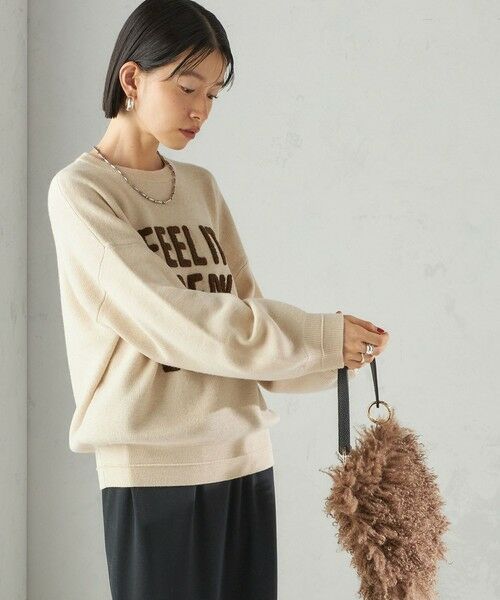 SHIPS / シップス ニット・セーター | 《一部追加予約》【WEB限定】〈手洗い可能〉サガラ 刺繍 ロゴ ニット プルオーバー | 詳細14