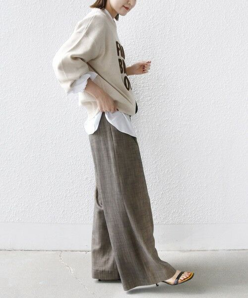 SHIPS / シップス ニット・セーター | 《一部追加予約》【WEB限定】〈手洗い可能〉サガラ 刺繍 ロゴ ニット プルオーバー | 詳細4