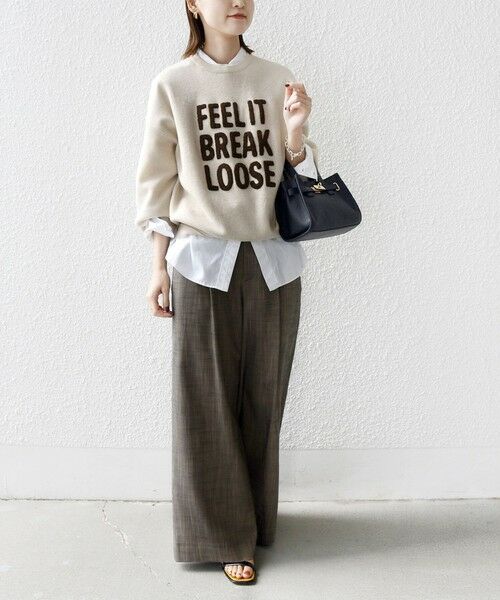 SHIPS / シップス ニット・セーター | 《一部追加予約》【WEB限定】〈手洗い可能〉サガラ 刺繍 ロゴ ニット プルオーバー | 詳細5