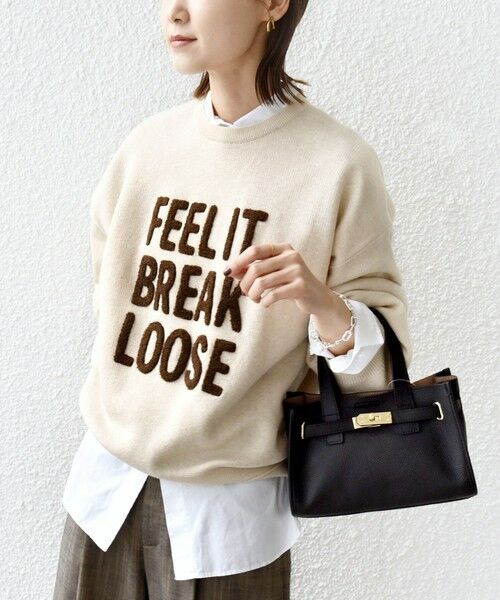 SHIPS / シップス ニット・セーター | 《一部追加予約》【WEB限定】〈手洗い可能〉サガラ 刺繍 ロゴ ニット プルオーバー | 詳細8