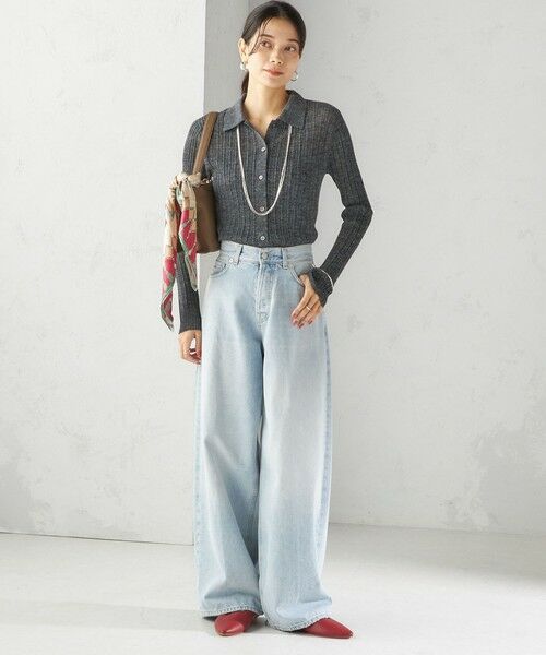 SHIPS / シップス カーディガン・ボレロ | 〈手洗い可能〉ランダム リブ ポロ ニット カーディガン | 詳細1