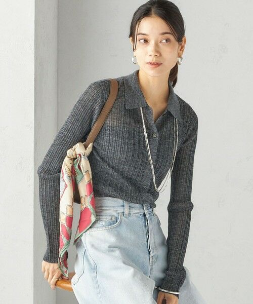 SHIPS / シップス カーディガン・ボレロ | 〈手洗い可能〉ランダム リブ ポロ ニット カーディガン | 詳細8
