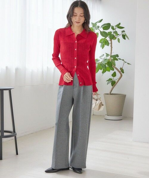 SHIPS / シップス カーディガン・ボレロ | 〈手洗い可能〉ランダム リブ ポロ ニット カーディガン | 詳細17