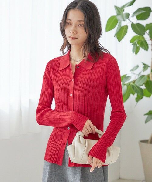 SHIPS / シップス カーディガン・ボレロ | 〈手洗い可能〉ランダム リブ ポロ ニット カーディガン | 詳細19