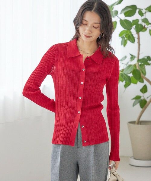 SHIPS / シップス カーディガン・ボレロ | 〈手洗い可能〉ランダム リブ ポロ ニット カーディガン | 詳細21