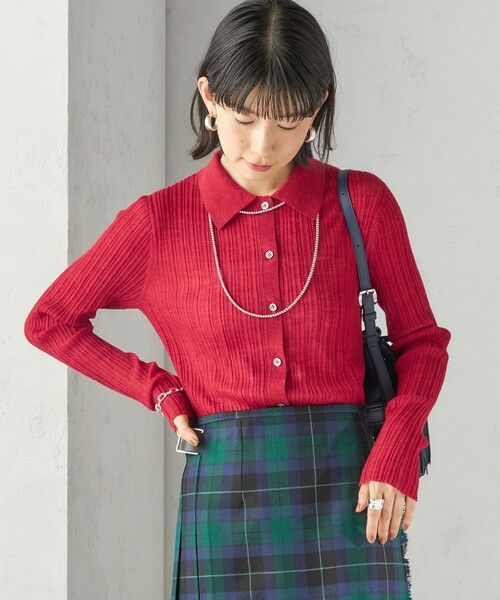 SHIPS / シップス カーディガン・ボレロ | 〈手洗い可能〉ランダム リブ ポロ ニット カーディガン | 詳細25