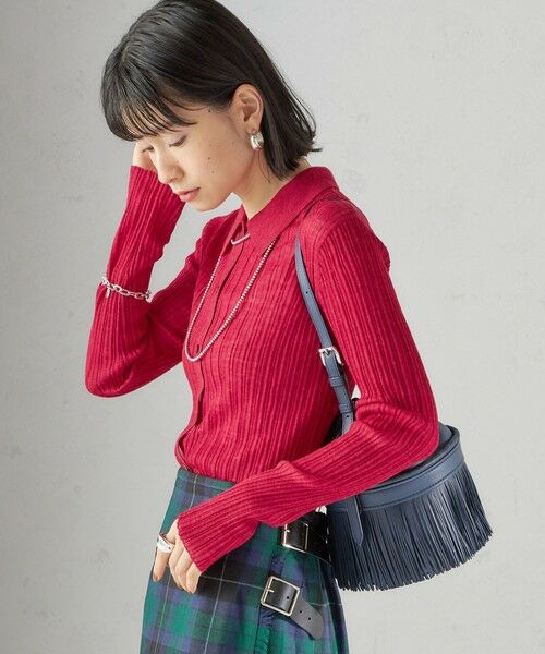 SHIPS / シップス カーディガン・ボレロ | 〈手洗い可能〉ランダム リブ ポロ ニット カーディガン | 詳細26