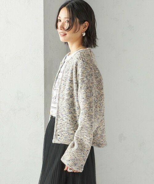 SHIPS / シップス カーディガン・ボレロ | 〈手洗い可能〉ミックス ヤーン ニット ジャケット | 詳細5