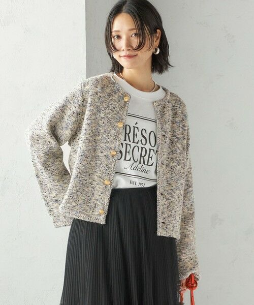 SHIPS / シップス カーディガン・ボレロ | 〈手洗い可能〉ミックス ヤーン ニット ジャケット | 詳細6