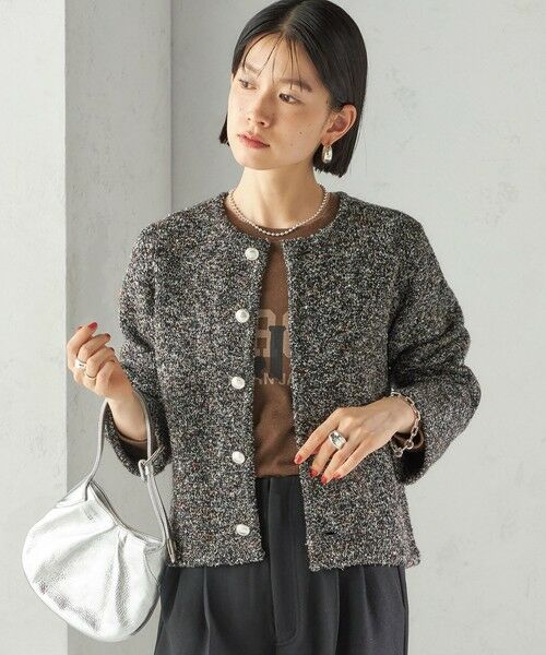 SHIPS / シップス カーディガン・ボレロ | 〈手洗い可能〉ミックス ヤーン ニット ジャケット | 詳細20