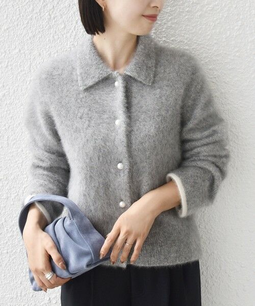 SHIPS / シップス カーディガン・ボレロ | 杢 フォックス カシミヤ ポロ ニット カーディガン | 詳細16