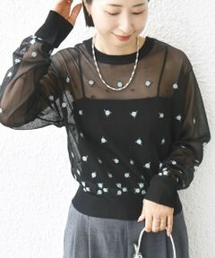 SHIPS / シップス カーディガン・ボレロ | 〈手洗い可能〉フラワー 刺繍 2WAY カーディガン