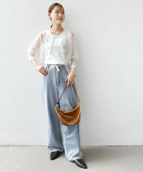 SHIPS / シップス カーディガン・ボレロ | 〈手洗い可能〉フラワー 刺繍 2WAY カーディガン | 詳細1