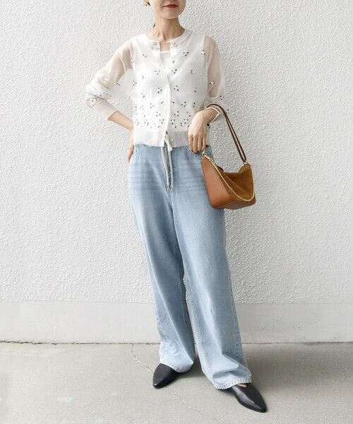 SHIPS / シップス カーディガン・ボレロ | 〈手洗い可能〉フラワー 刺繍 2WAY カーディガン | 詳細10