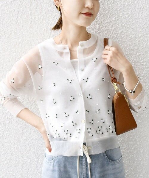 SHIPS / シップス カーディガン・ボレロ | 〈手洗い可能〉フラワー 刺繍 2WAY カーディガン | 詳細12
