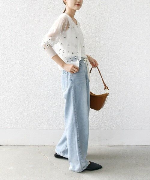 SHIPS / シップス カーディガン・ボレロ | 〈手洗い可能〉フラワー 刺繍 2WAY カーディガン | 詳細4