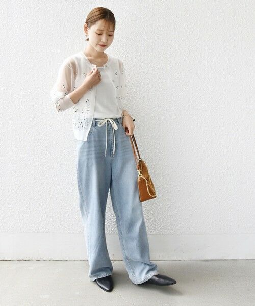 SHIPS / シップス カーディガン・ボレロ | 〈手洗い可能〉フラワー 刺繍 2WAY カーディガン | 詳細5