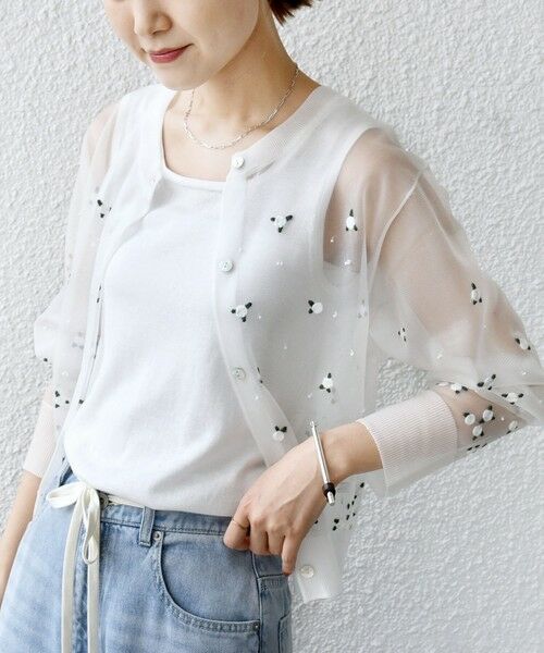 SHIPS / シップス カーディガン・ボレロ | 〈手洗い可能〉フラワー 刺繍 2WAY カーディガン | 詳細7