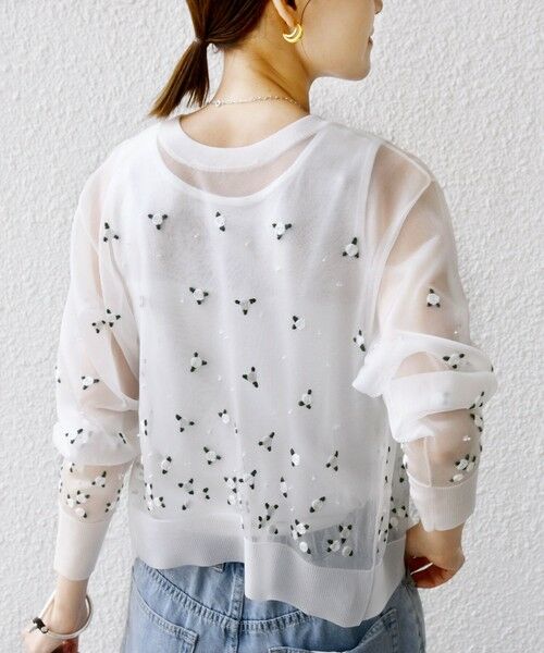 SHIPS / シップス カーディガン・ボレロ | 〈手洗い可能〉フラワー 刺繍 2WAY カーディガン | 詳細8