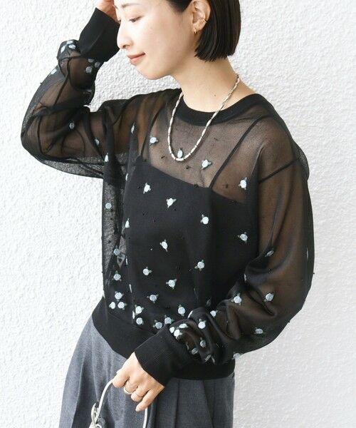 SHIPS / シップス カーディガン・ボレロ | 〈手洗い可能〉フラワー 刺繍 2WAY カーディガン | 詳細21