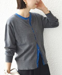 SHIPS / シップス カーディガン・ボレロ | 【WEB限定】〈手洗い可能〉レイヤード 2WAY 配色 カーディガン