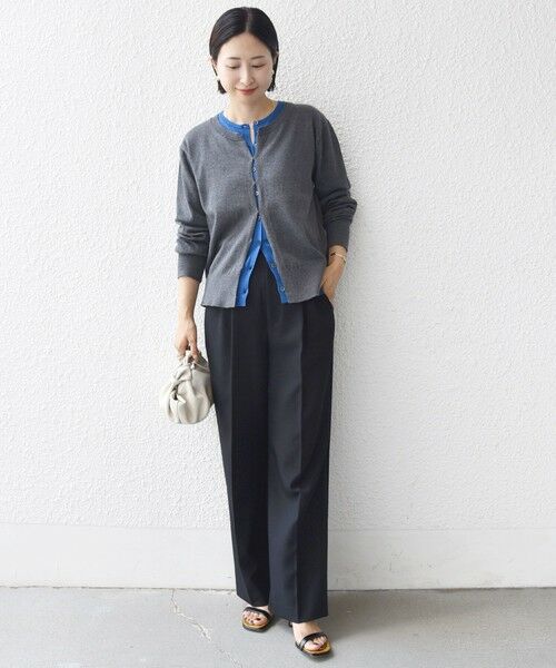 SHIPS / シップス カーディガン・ボレロ | 【WEB限定】〈手洗い可能〉レイヤード 2WAY 配色 カーディガン | 詳細1