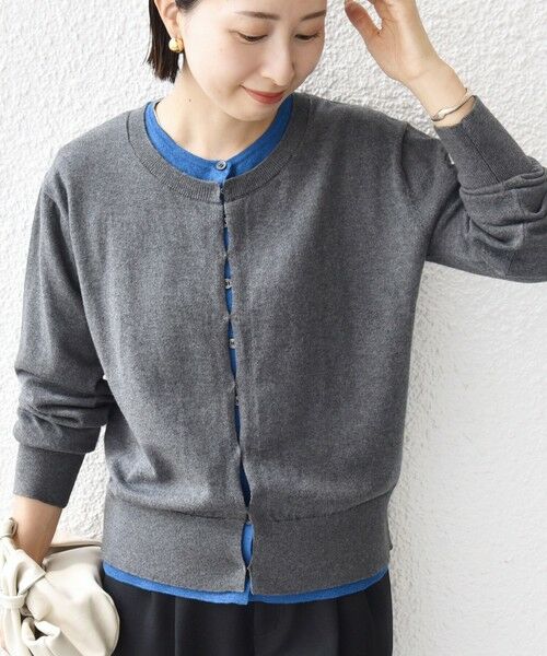 SHIPS / シップス カーディガン・ボレロ | 【WEB限定】〈手洗い可能〉レイヤード 2WAY 配色 カーディガン | 詳細10