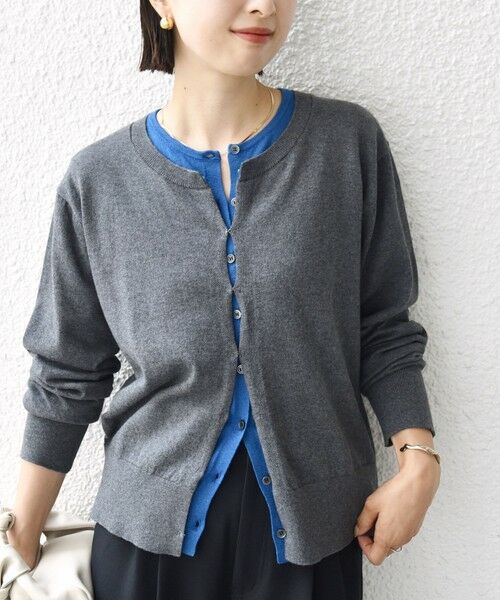 SHIPS / シップス カーディガン・ボレロ | 【WEB限定】〈手洗い可能〉レイヤード 2WAY 配色 カーディガン | 詳細8