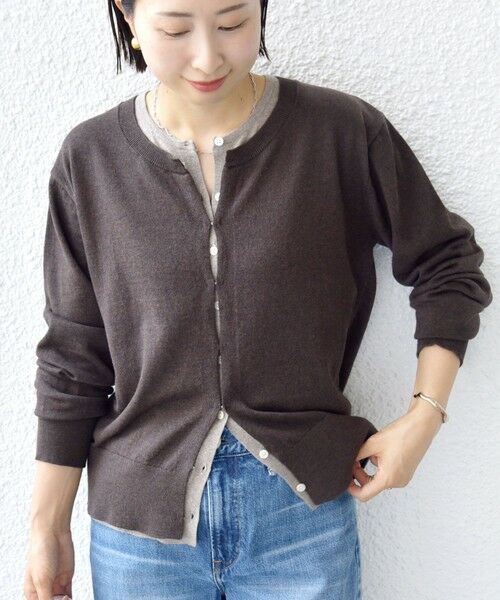 SHIPS / シップス カーディガン・ボレロ | 【WEB限定】〈手洗い可能〉レイヤード 2WAY 配色 カーディガン | 詳細21