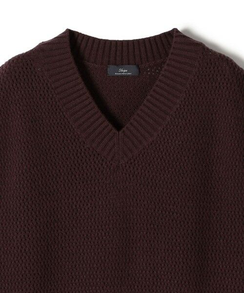 SHIPS / シップス ベスト | SHIPS Primary Navy Label:〈手洗い可能〉メッシュ ライン ニット ベスト | 詳細3