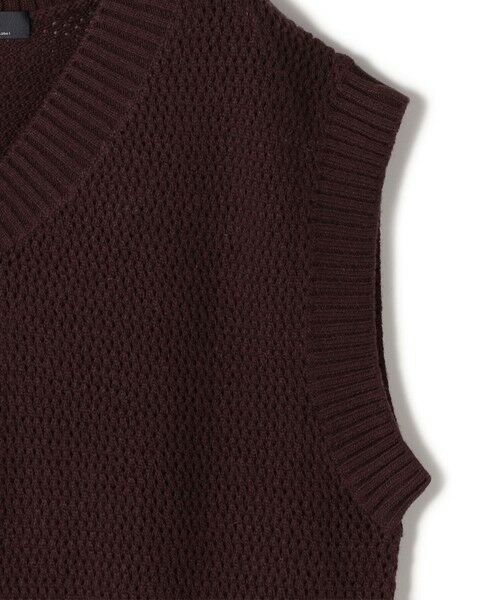 SHIPS / シップス ベスト | SHIPS Primary Navy Label:〈手洗い可能〉メッシュ ライン ニット ベスト | 詳細4