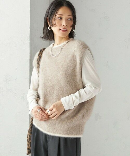 SHIPS / シップス ベスト | 杢フォックス カシミヤ ニット ベスト | 詳細18
