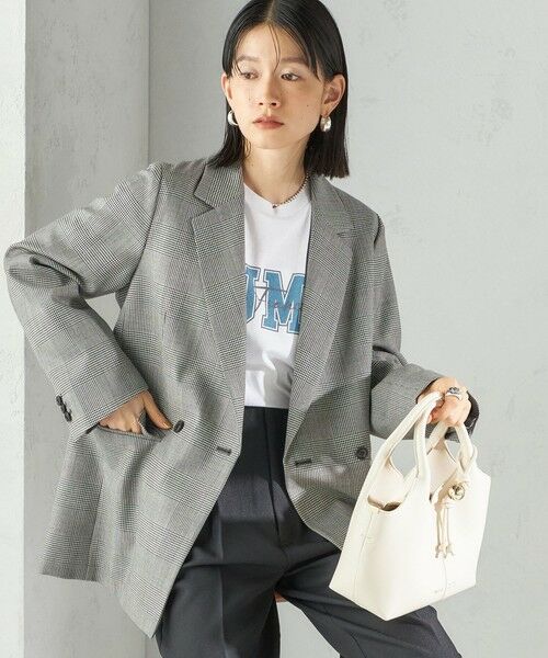 SHIPS / シップス テーラードジャケット | 〈手洗い可能〉ウォッシャブル ウール チェック ダブル ジャケット | 詳細10