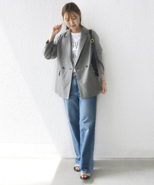 SHIPS / シップス テーラードジャケット | 〈手洗い可能〉ウォッシャブル ウール チェック ダブル ジャケット | 詳細11