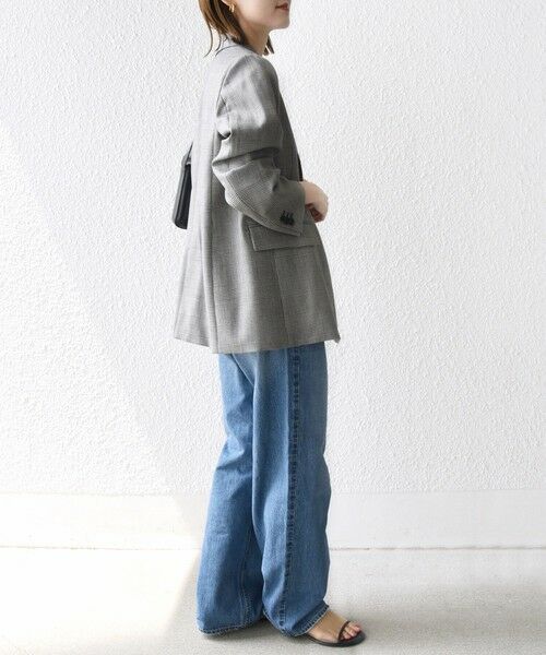 SHIPS / シップス テーラードジャケット | 〈手洗い可能〉ウォッシャブル ウール チェック ダブル ジャケット | 詳細13