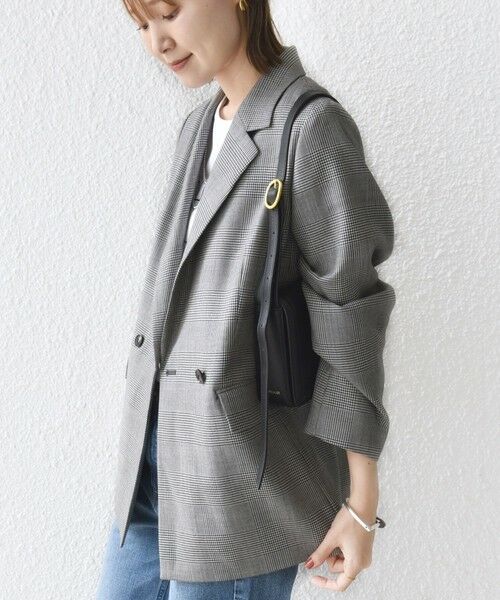 SHIPS / シップス テーラードジャケット | 〈手洗い可能〉ウォッシャブル ウール チェック ダブル ジャケット | 詳細17