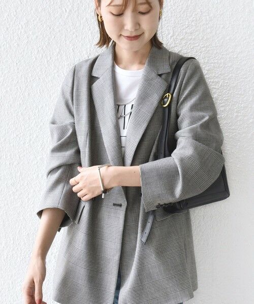 SHIPS / シップス テーラードジャケット | 〈手洗い可能〉ウォッシャブル ウール チェック ダブル ジャケット | 詳細19