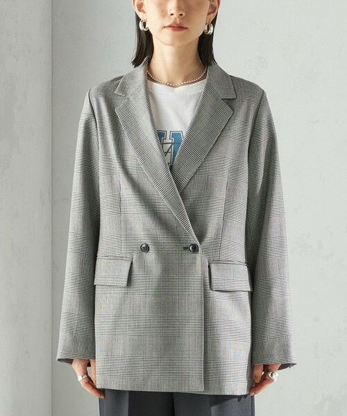 SHIPS / シップス テーラードジャケット | 〈手洗い可能〉ウォッシャブル ウール チェック ダブル ジャケット | 詳細22