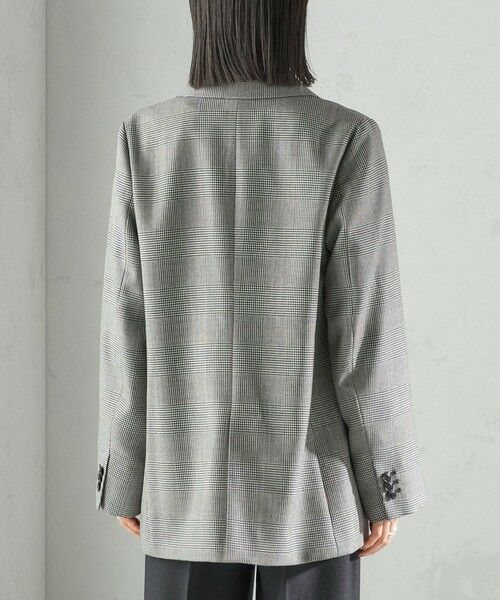SHIPS / シップス テーラードジャケット | 〈手洗い可能〉ウォッシャブル ウール チェック ダブル ジャケット | 詳細24