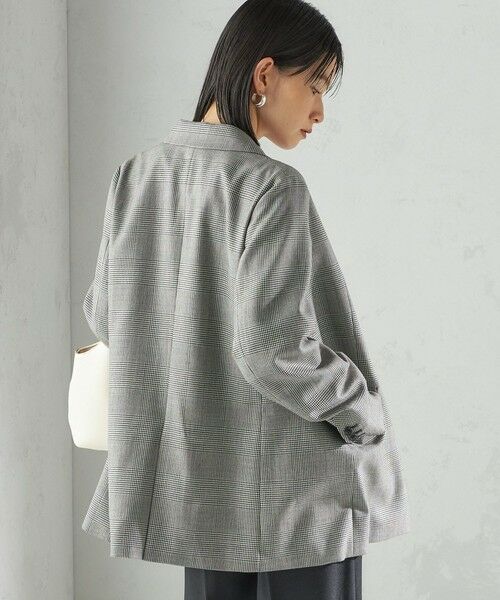 SHIPS / シップス テーラードジャケット | 〈手洗い可能〉ウォッシャブル ウール チェック ダブル ジャケット | 詳細5