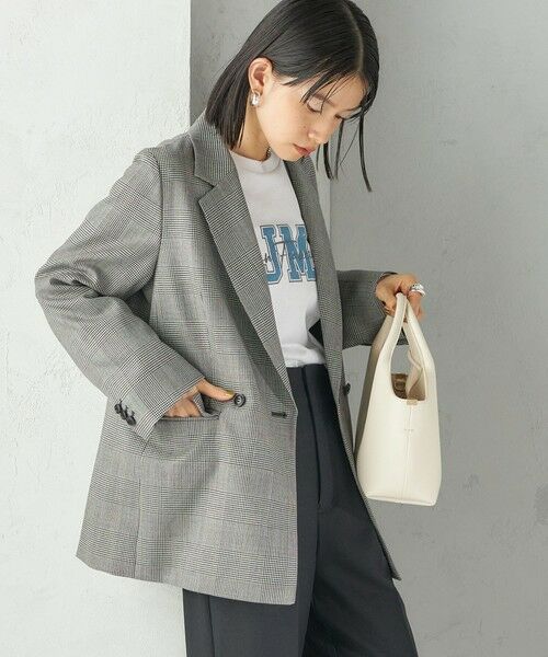 SHIPS / シップス テーラードジャケット | 〈手洗い可能〉ウォッシャブル ウール チェック ダブル ジャケット | 詳細7