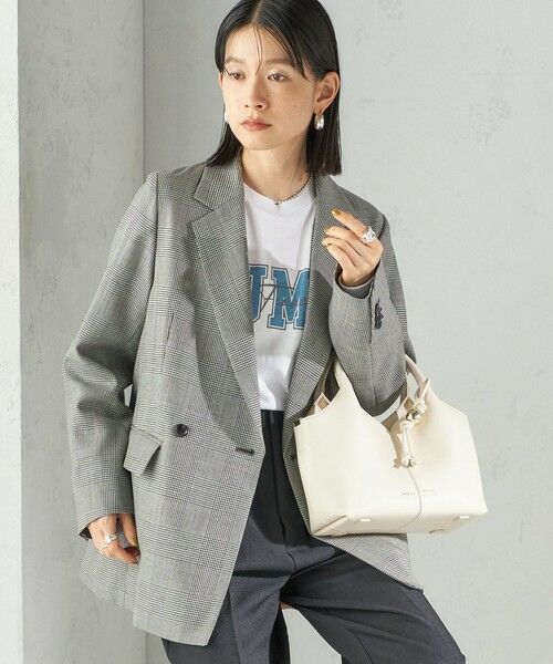 SHIPS / シップス テーラードジャケット | 〈手洗い可能〉ウォッシャブル ウール チェック ダブル ジャケット | 詳細9