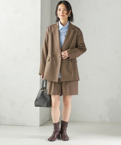 SHIPS / シップス テーラードジャケット | 〈手洗い可能〉ウォッシャブル ウール チェック ダブル ジャケット | 詳細27