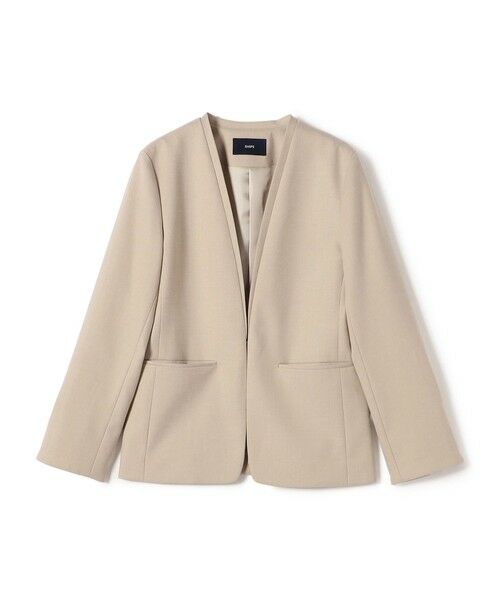 SHIPS / シップス ノーカラージャケット | 〈手洗い可能〉DELEGANT ダブルカラー ジャケット（セットアップ対応） | 詳細8